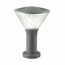 4046/1B ODL18 706 матовый серый/прозрачный Уличный светильник на столб IP54 E27 23W 220V LENAR